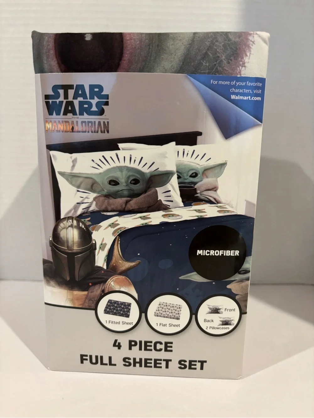 Star Wars Mandalorian Grogu Baby Yoda Full Sheet Set 4 Piece Microfiber